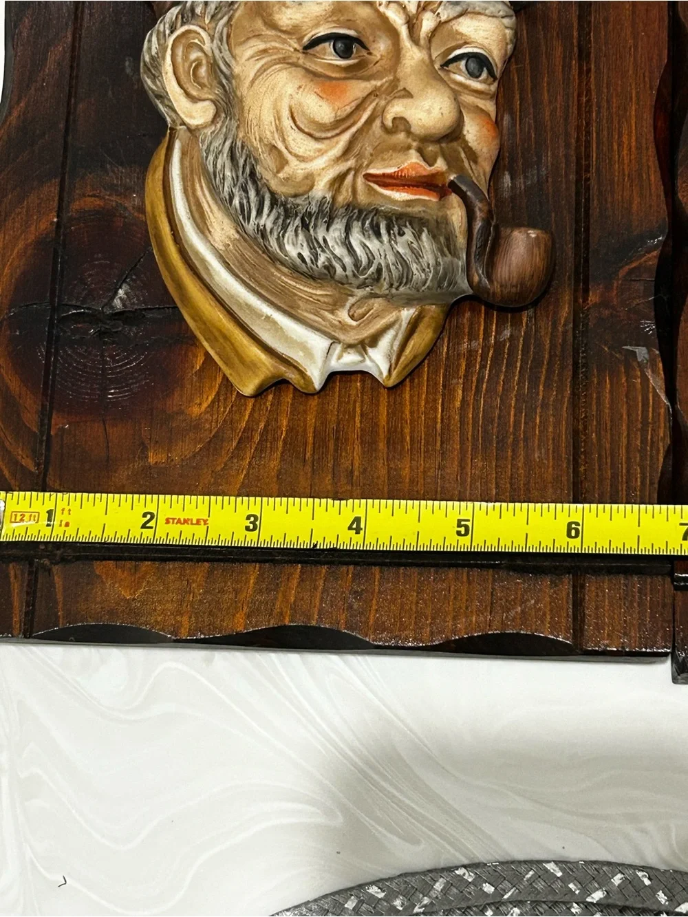 1960s Japan Lefton Kitsch Wall Plaque Sailor Roadman Oldman originals w:sticker